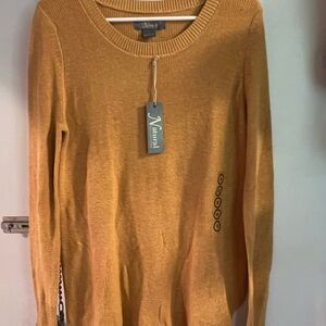 Natural Reflections Mustard Crew Neck Sweater